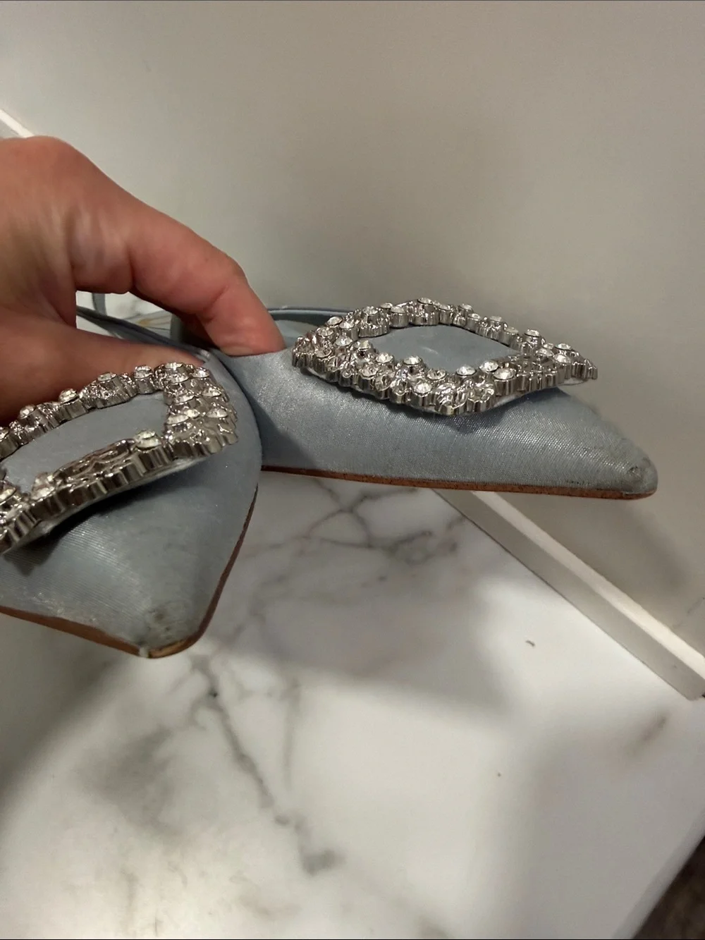 Sam Edelman Kaitlyn Sling Back Heels in Cape Blue 5.5 Womens wedding